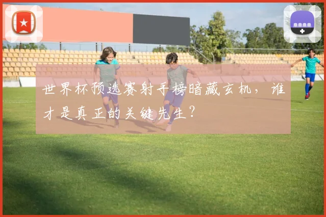 世界杯预选赛射手榜暗藏玄机，谁才是真正的关键先生？